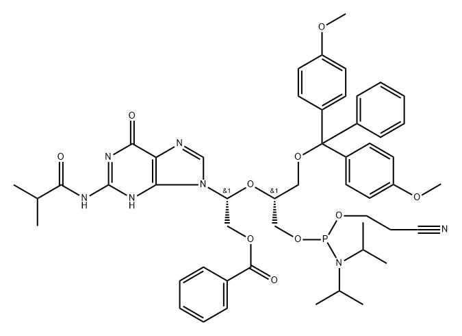 UNA-G(iBu)-CE Phosphoramidite Struktur