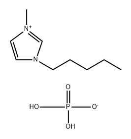 1H-Imidazolium, 1-methyl-3-pentyl-, phosphate (1:1) Struktur