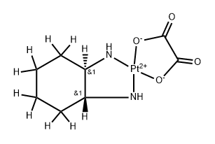 Platinum, [(1R,2R)-1,2-cyclohexane-1,2,3,3,4,4,5,5,6,6-d10-diamine-κN1,κN2][ethanedioato(2-)-κO1,κO2]-, (SP-4-2)- Struktur