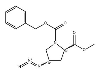 1-Benzyl 2-methyl (2S,4S)-4-azidopyrrolidine-1,2-dicarboxylate Struktur