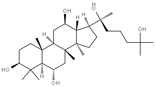 20(S)-25-Hydroxyprotopanaxatiol Structure