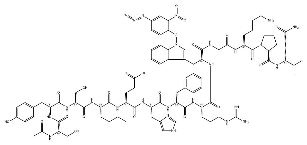 alpha-MSH, Nle(4)-Phe(7)-(NAPS)Trp(9)- Struktur