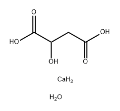 Butanedioic acid, 2-hydroxy-, calcium salt, hydrate (1:1:1) Struktur