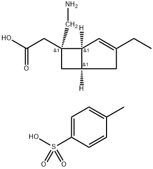 2-((1S,5R,6R)-6-(aminomethyl)-3-ethylbicyclo[3.2.0]hept-3-en-6-yl)acetic acid Struktur