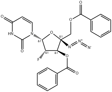 4'-Azido-3',5'-di-O-benzoyl-2'-deoxy-2'-fluoro-beta-D-arabinouridine Struktur