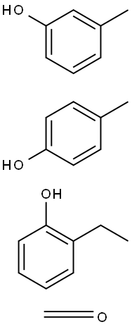 FORMALDEHYDE, POLYMER WITH 2-ETHYLPHENOL, 3-METHYLPHENOL AND 4-METHYLPHENOL) Struktur