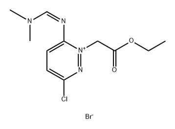 Pyridazinium, 3-chloro-6-[[(dimethylamino)methylene]amino]-1-(2-ethoxy-2-oxoethyl)-, bromide (1:1)