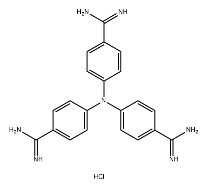 Benzamidine, 4,4',4''-nitrilotri-, trihydrochloride (6CI) Struktur