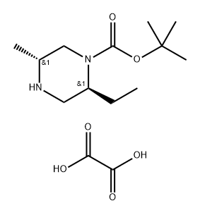 tert-butyl (2S,5R)-2-ethyl-5-methylpiperazine-1-carboxylate oxalate(1:x) Struktur