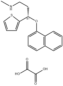 (S)-N-Methyl-3-(naphthalen-1-yloxy)-3-(thiophen-2-yl)propan-1-amine oxalate Struktur