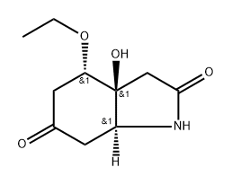 1H-Indole-2,6-dione,4-ethoxyhexahydro-3a-hydroxy-,[3aS-(3aalpha,4bta,7abta)]-(9CI) Struktur