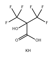 Propanoic acid, 3,3,3-trifluoro-2-hydroxy-2-(trifluoromethyl)-, potassium salt (1:1) Struktur