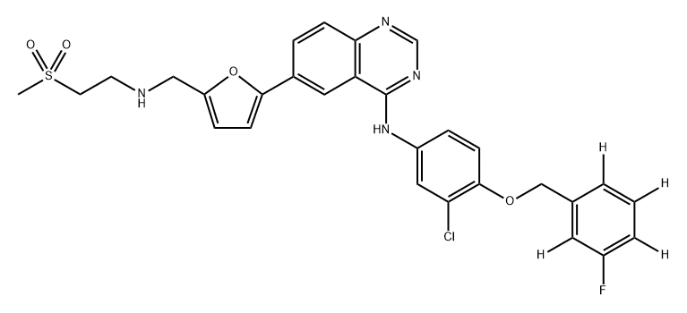 Lapatinib-d4 (5-Fluorophenyl-d4) Struktur