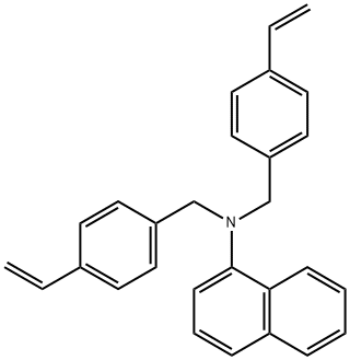 N,N-Bis[(4-ethenylphenyl)methyl]-1-naphthalenamine Struktur