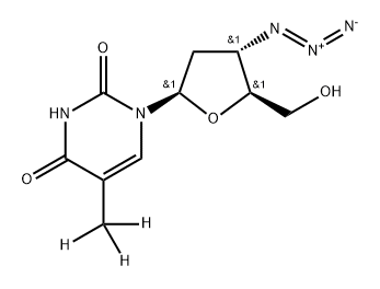 3'-AZIDO-3'-DEOXYTHYMIDINE-METHYL-3H Struktur