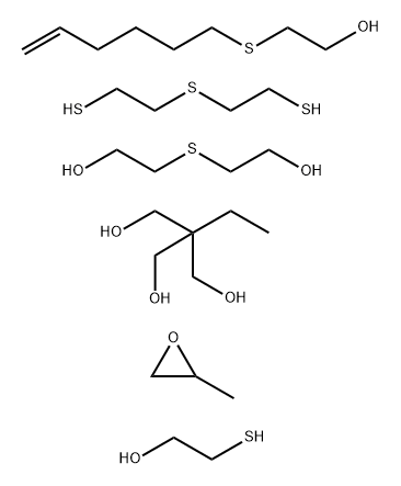 1,3-Propanediol, 2-ethyl-2-(hydroxymethyl)-, polymers with 2-(5-hexenylthio)ethanol, 2-mercaptoethanol-propylene oxide reaction product, 2,2-thiobisethanol and 2,2-thiobisethanethiol Struktur