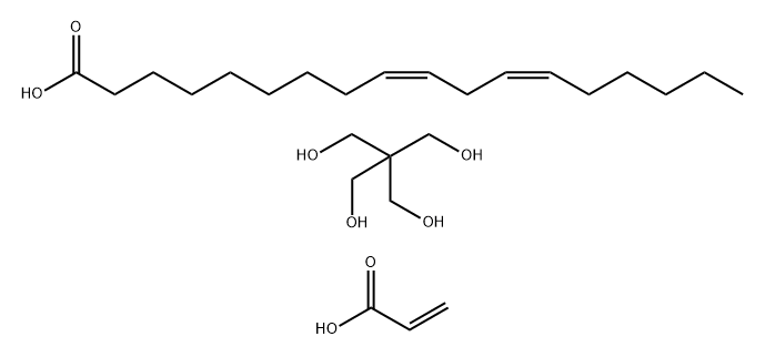 9,12-Octadecadienoic acid (9Z,12Z)-, dimer, polymer with 2,2-bis(hydroxymethyl)-1,3-propanediol and 2-propenoic acid Struktur