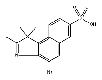 1H-Benz[e]indole-7-sulfonic acid, 1,1,2-trimethyl-, sodium salt (1:1) Struktur