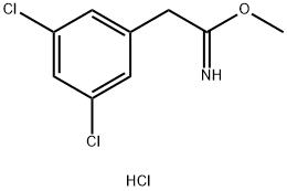 Benzeneethanimidic acid, 3,5-dichloro-, methyl ester, hydrochloride (1:1) Struktur