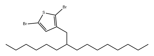 2,5-Dibromo-3-(2-hexyldecyl)thiophene Struktur