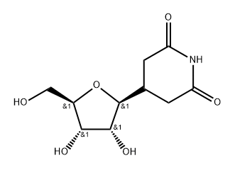 4-beta-D-Ribofuranosyl-2,6-piperidinedione Struktur