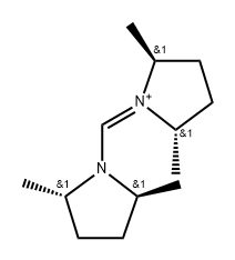 (2S,5S)-1-{[(2S,5S)-2,5-Dimethylpyrrolidin-1-yl]methylene}-2,5-dimethylpyrrolidinium tetrafluoroborate, min. 97% Struktur