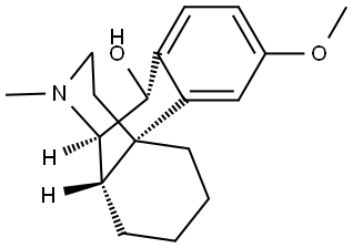 3-methoxy-17-methyl-morphinan-10beta-ol Struktur