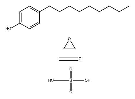 Formaldehyde, polymer with 4-nonylphenol and oxirane, mono(hydrogen sulfate), graft, ammonium salt Struktur