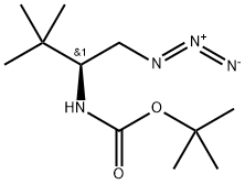 Carbamic acid, N-[(1S)-1-(azidomethyl)-2,2-dimethylpropyl]-, 1,1-dimethylethyl ester Struktur