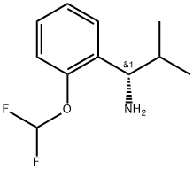 (S)-1-(2-(difluoromethoxy)phenyl)-2-methylpropan-1-amine hydrochloride Struktur