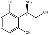 2-[(1R)-1-amino-2-hydroxyethyl]-3-chlorophenol Struktur