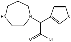 1H-1,4-Diazepine-1-acetic acid, hexahydro-α-3-thienyl- Struktur