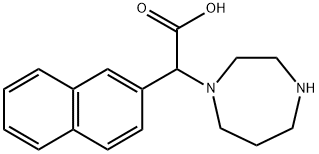 1H-1,4-Diazepine-1-acetic acid, hexahydro-α-2-naphthalenyl- Struktur