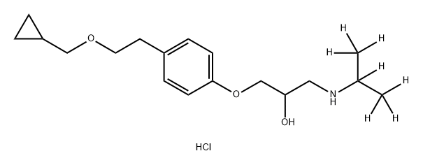 (±)-Betaxolol-d7 HCl (N-iso-propyl-d7) Struktur