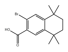 3-bromo-5,5,8,8-tetramethyl-5,6,7,8-tetrahydronaphthalene-2-carboxylic acid Struktur