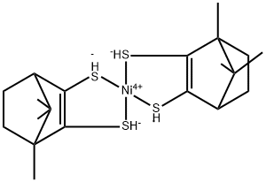 Nickle,bis[(1R,4S)-1,7,7-trimethylbicyclo[2,2,1]hept-2-ene-2,3-dithiolato(2-)-Ks2,kS3]-,(SP-4-1-)] Struktur