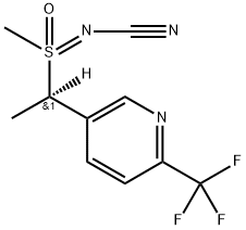 Cyanamide, N-[(R)-methyloxido[(1R)-1-[6-(trifluoromethyl)-3-pyridinyl]ethyl]-λ4-sulfanylidene]- Struktur