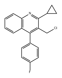 3-(Chloromethyl)-2-cyclopropyl-4-(4'-fluorophenyl) quinoline Struktur