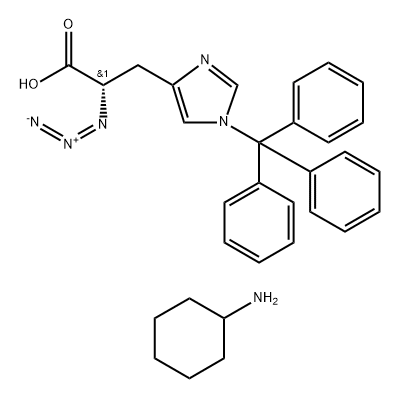 NiM-trityl-L-azidohistidine CHA salt Struktur