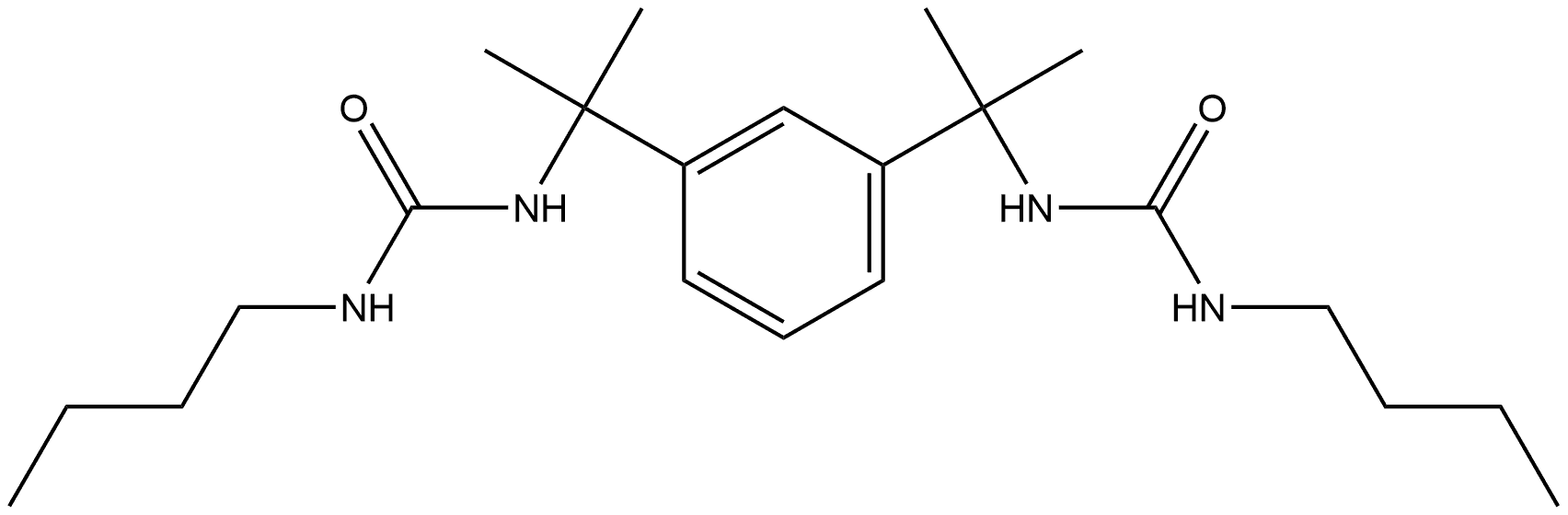 1-Butyl-3-(1-(3-(1-(3-butyl-ureido)-1-methyl-ethyl)-phenyl)-1-methyl-ethyl)-urea Struktur