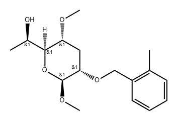 .alpha.-talo-Heptopyranoside, methyl 3,7-dideoxy-4-O-methyl-2-O-(2-methylphenyl)methyl- Struktur