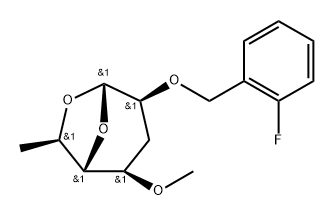 .alpha.-talo-Heptopyranose, 1,6-anhydro-3,7-dideoxy-2-O-(2-fluorophenyl)methyl-4-O-methyl- Struktur