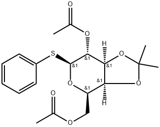 Phenyl 3,4-O-(1-methylethylidene)-1-thio-beta-D-galactopyranoside diacetate Struktur