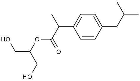 Ibuprofen Related CoMpound (1,3-Dihydroxyprop-2-yl 2-(4-Isobutylphenyl)Propanonate) Struktur