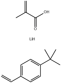 2-Propenoic acid, 2-methyl-, lithium salt, polymer with 1-(1,1-dimethylethyl)-4-ethenylbenzene Struktur