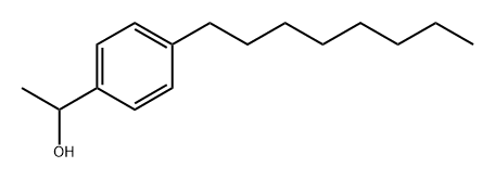 4-(1-hydroxyethyl)-1-octylbenzene Struktur