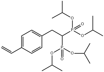 P,P′-[2-(4-ethenylphenyl)ethylidene]bis-P,P,P′,P′-tetrakis(1-methylethyl) phosphonic acid ester Struktur