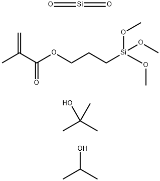 2-Propenoic acid, 2-methyl-, 3-(trimethoxysilyl)propyl ester, reaction products with iso-Pr alc., 2-methyl-2-propanol and silica Struktur