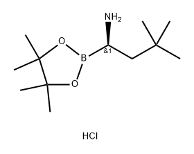 (R)-3,3-二甲基-1-(4,4,5,5-四甲基-1,3,2-二氧雜硼雜環(huán)戊烷-2-基)丁-1-胺鹽酸鹽, 1259299-99-4, 結(jié)構(gòu)式