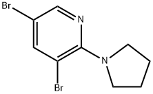 3,5-dibromo-2-(pyrrolidin-1-yl)pyridine Struktur